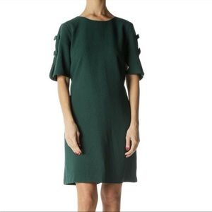 Vince Camuto Green Short Sleeve Dress with Bows - Perfect holiday dress!